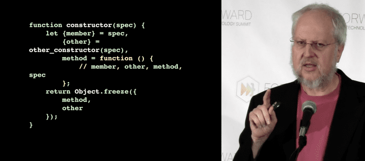 Douglas Crockford demonstrating the code that inspired me.