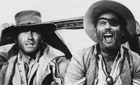 Actors Clint Eastwood and Eli Wallach in a still from the 1966 movie 'The Good, the Bad, and the Ugly'